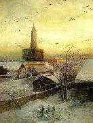 Alexei Savrasov Sukharev Tower oil painting artist